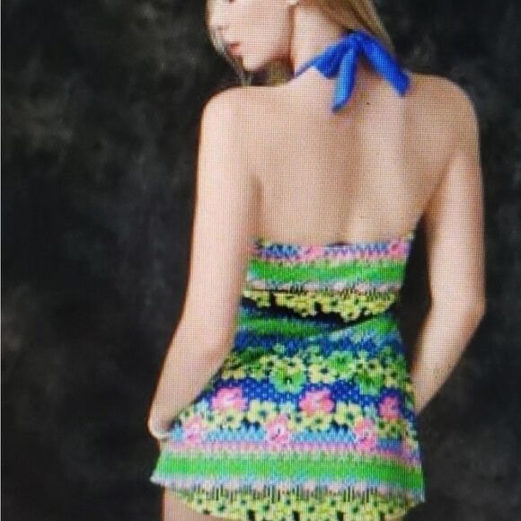 Cooclo tankini top pink, blue green, yellow - Picture 6 of 6